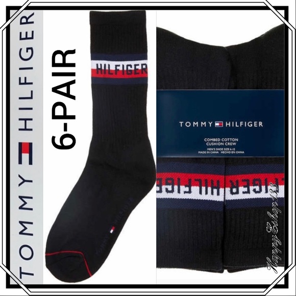 Tommy Hilfiger Cotton Cushion Crew Socks 6-Pair - Picture 16 of 16